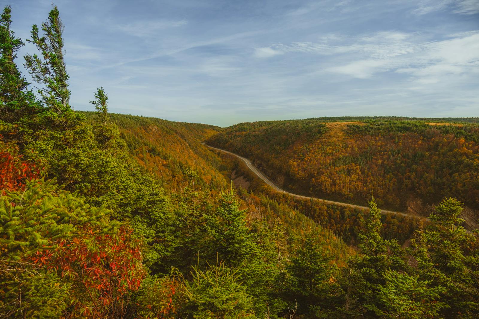 Cabot Trail — Cape Breton Highlands in Autumn — Baddeck